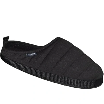 Image of Farah Mens Hydraulic Cushioned Slip On Slippers Black 7 8 UK