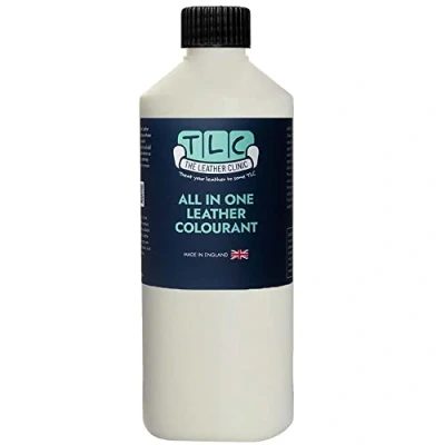 Image of The Leather Clinic All in One Colourant Self Seal Dye Repair Paint Recolour Furniture, Sofas, Car Seats (Light Cream, 250ml)