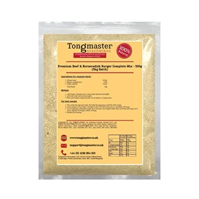 Image of Premium Beef &amp; Horseradish Burger Complete Mix 500g (5kg Batch)
