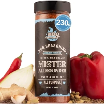 Image of BBQ Moments All Purpose Seasoning Barbecue Dry Rub For Poultry, Beef, Pork, Meat, Hamburger, Seasonings And Spices Grilling, 330g (11.64 Oz)