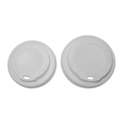 Image of Disposable White Coffee Cup Sip Lids To Fit 8oz or 12oz 16oz Paper Cups Sleeve of 100 (Large Cups)