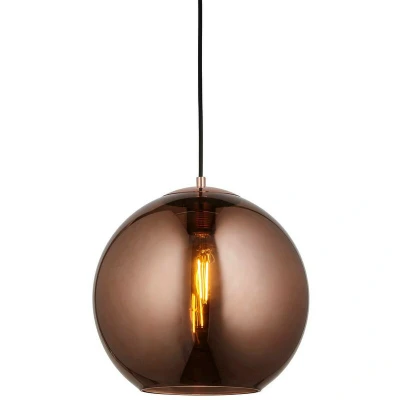 Image of Boli Dome Ceiling Pendant Copper Mirrored Glass