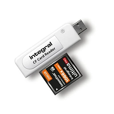 Image of Integral Compact Flash USB2.0 Memory Card Reader Adapter Plug &amp; Play and Compatible with Windows Mac