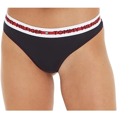 Image of Tommy Hilfiger Women&#039;s Thong Uw0uw02458 Thongs, Blue (Desert Sky), M