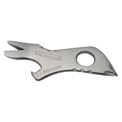 Image of Gerber Gear Shard 7 in 1 Keychain Bottle Opener Multitool with Screwdriver, Gifts for Men Silver