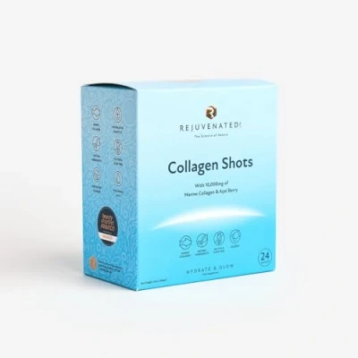 Image of Rejuvenated Collagen Shots Hydrolysed 10,000 mg Marine Drink with Antioxidants, Vitamins &amp; Hyaluronic Acid (24 Sachets)