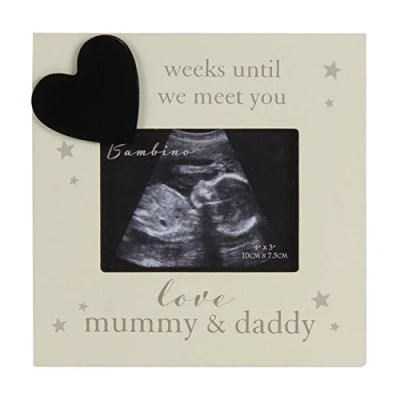 Image of Bambino Countdown Baby Scan Frame Weeks Until We Meet You Love Mummy and Daddy CG1336, wood, One