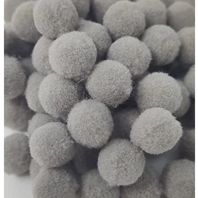 Image of Pack of 500 Mini 10mm Arts &amp; Craft Poms [Light Grey]