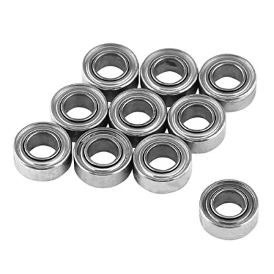 Image of 10 Pcs MR63ZZ Miniature Ball Bearings, Double Shielded/Sealed Steel 3x6x2.5mm Metal Shielded Bearing for Printer, Model Making