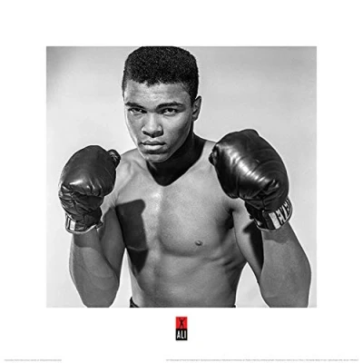 Image of Pyramid International Muhammad Ali (Cassius Clay) Art Print 40 x 40cm, Paper, Multicoloured, 1.3 cm