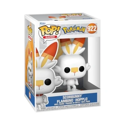 Image of Funko POP! Games: Pokemon Scorbunny Collectable Vinyl Figure Gift Idea Official Merchandise Toys for Kids &amp; Adults Video Games Fans Model Collectors and Display