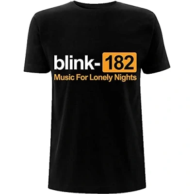 Image of Blink 182 T Shirt Lonely Nights Band Logo Official Mens Black S