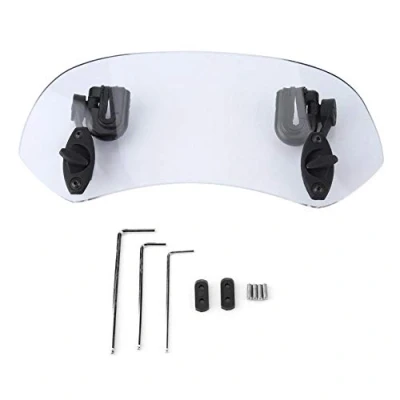 Image of Motorbike Wind Deflector, Universal Motorcycle Modified Windscreen Windshield Spoiler Air Deflector(Smoked)