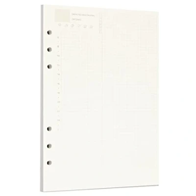 Image of Zelten 1 Pack A5 45 Sheets/90 Pages Daily PlannerLoose Leaf Punched Paper Refills for 6 Hole Binder Personal Organizer Diary Notebook Refillable Planner