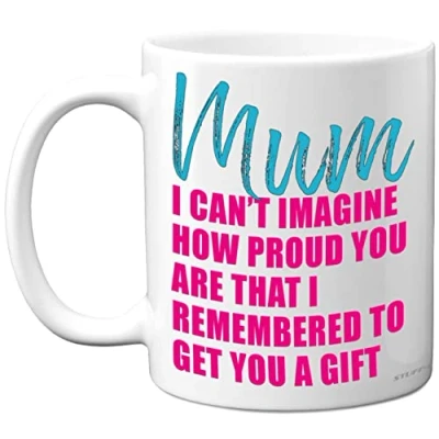 Image of Mum Birthday Gifts I Remembered Best Mugs, Happy Gift, Mothers Day Mug, Present Xmas Cup Cups, Christmas Tea Coffee 11oz Ceramic Dishwasher Microwave Safe Mugs Made in UK