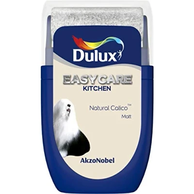 Image of Dulux Easycare Kitchen Tester Paint, Natural Calico, 30 ml