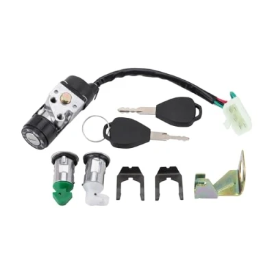 Image of GOOFIT 5 Wire Ignition Key Switch Assy Replacement For 49cc 50cc Scooter Moped