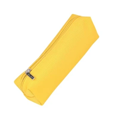Image of Online Pencil case Yellow, Large Capacity Storage Bag, Box with Zipper, Pen for School, Stationary Organizer Girls and Boys, Pouch one Compartment