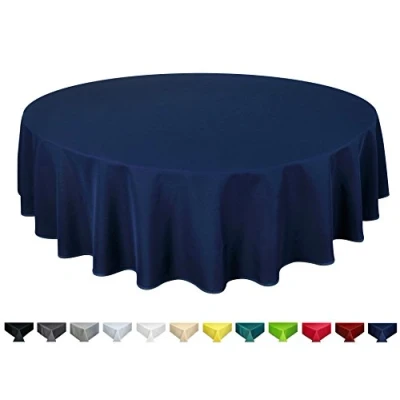 Image of Home Direct Quality Round Fabric Tablecloth Table Cover 180cm 70&quot; Navy