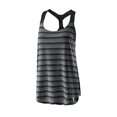 Image of Wilson Women&#039;s Tank Top, CONTROL TANK, Polyester/Spandex, Black, Size M, WRA780202MD