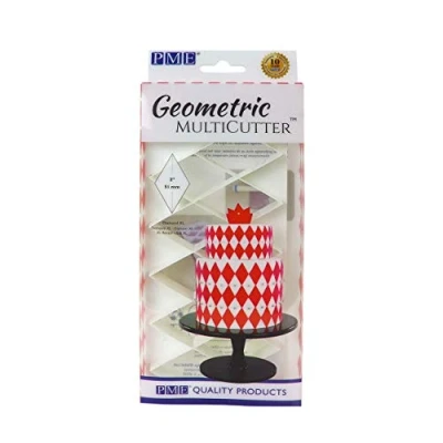 Image of PME GMC163 Geometric Multicutter for Cake Design Diamond XL, Large Size, Weiß
