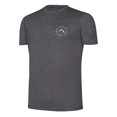 Image of Black Crevice Men&#039;s Herren Merino T Shirt, Charcoal, XL