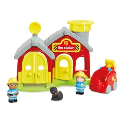Image of HappyLand Fire Station Playset For Children From 2 Years Early Learning Centre Elc Toys Fireman Toddlers Toddler Emergency Service Figures