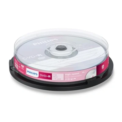Image of Philips DVD R DM4S6B10F/00 blank DVDs (4.7 GB, R, 120 min, 16x)
