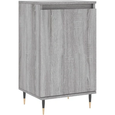 Image of vidaXL Engineered Wood Sideboard in Grey Sonoma Modern Living Room Storage Cabinet with Metal Legs