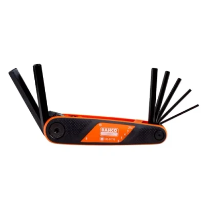 Image of Bahco 9777B 2.5 10mm Folding Hex Key Set (7 Pieces)