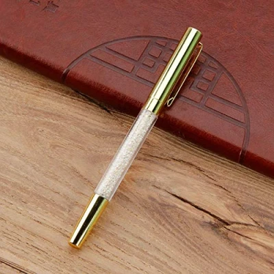 Image of Ballpoint Pen Bling Metal Pens Crystals Diamonds Rhinestones Pretty Shiny, Black Ink
