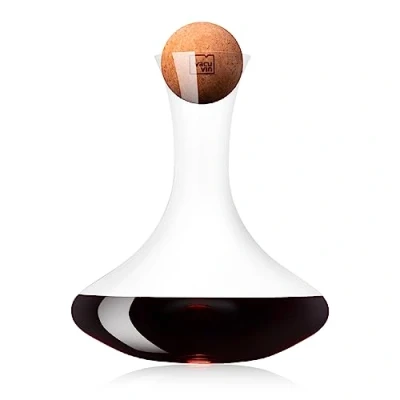 Image of Vacu Vin Wine Decanter Crystal Glass Carafe + Cork Stopper