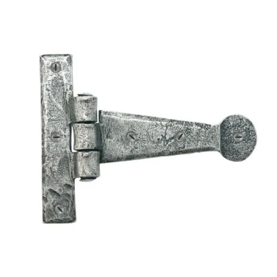 Image of From The Anvil Pewter 4 Inch Penny End T Hinge (Pair)