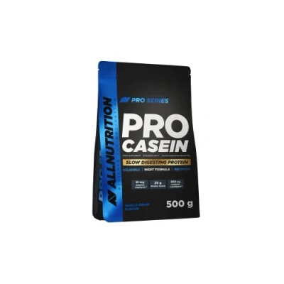 Image of ALLNUTRITION Pro Casein Slow Digesting Protein Food Supplement Micellar with Probiotics and Enzymes Night Formula for Muscle Recovery 500g Vanilla Cream