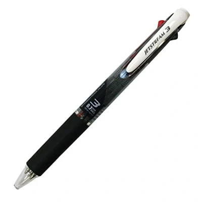 Image of Uni Ballpoint Pen Jetstream 3 Color Red, Blue Ink 0.7mm, Black (SXE340007.24)