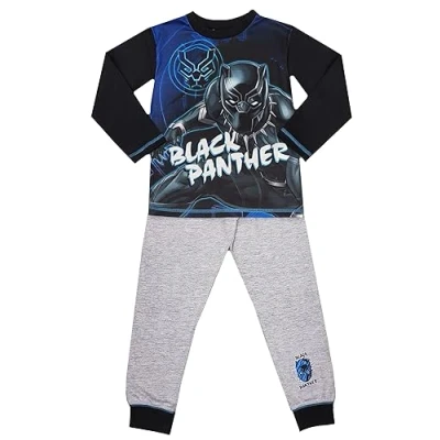 Image of Marvel Black Panther Boys Pyjamas (Black Panther, 7 8 Years)