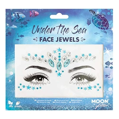 Image of Face Jewels by Moon Glitter Festival Body Gems, Crystal Make up Eye Stickers, Temporary Tattoo (Under The Sea)