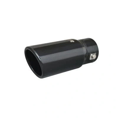 Image of Simoni Racing TRX/01N Universal Stainless Steel Double Round Exhaust Terminal, Black