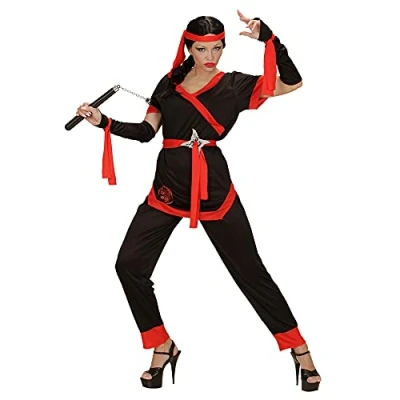 Image of &quot;NINJA GIRL&quot; (coat, pants, belt, fingerless gloves, ties, headband) (M)
