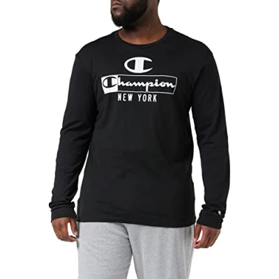 Image of Champion Men&#039;s Graphic Shop Authentic L S Short Sleeve T Shirt, Black,