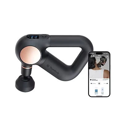 Image of Theragun Sense Percussion Massage Gun Deep Tissue Personal Massager with Preloaded Breathwork Routines for Stress Relief, Pain Relief &amp; Muscle Soreness in Neck, Back, Leg, Knee, and Shoulder (Black)