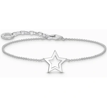 Image of Essentials Sterling Silver Star Bracelet A2162 001 21 L19V
