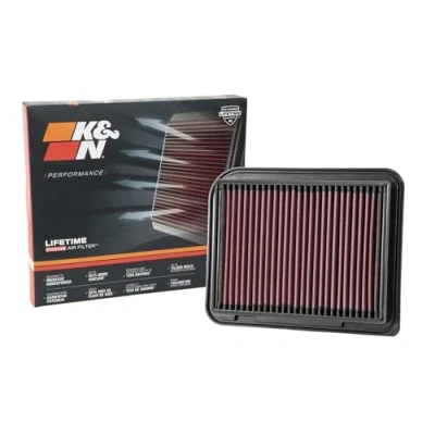 Image of K&amp;N Engine Air Filter: High Performance, Premium, Washable, Panel 2003 2019 (ASX, Grandis, Outlander, Eclipse Cross, Lancer, RVR, Evolution, 4008), 33 3015