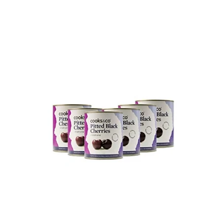 Image of Cooks &amp; Co Pitted Black Cherries in Syrup 850 g (Pack of 6)