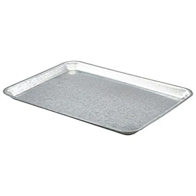 Image of Genware NEV GST3726 Galvanised Steel Tray, 37 cm x 26.5 2