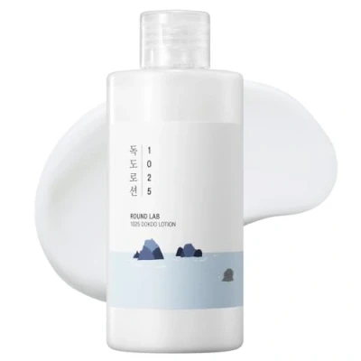 Image of ROUND LAB 1025 Dokdo Lotion Lock in moisture, Triple Hyaluronic Acid, Emulsion, Long lasting hydration, Calming for sensitive skin (6.76fl.oz)