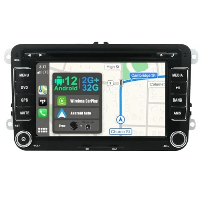 Image of BXLIYER Android 12 IPS Car Stereo For VW Golf/Skoda/Seat/Passat/Polo Built in Wireless CarPlay + Auto 2G+32G Rear Camera MIC FREE 7 Inch 2 Din Steering Wheel DAB Fast boot DSP