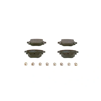 Image of 1664737180, 1681449980 Brake pad set BOSCH 0 986 424 988 Low Metallic with anti squeak plate, mounting manual spring VAUXHALL: Corsa Mk5