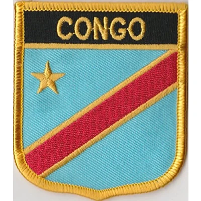 Image of MadAboutFlags Congo Democratic Republic Country Flag Embroidered Patch T7