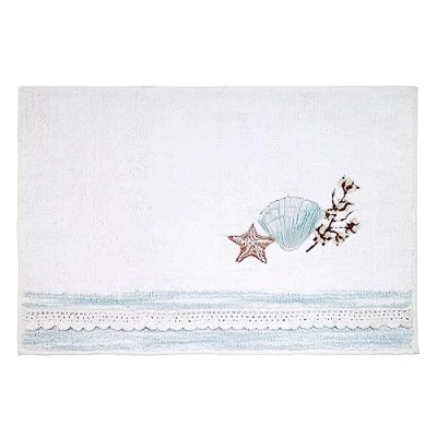 Image of Avanti Linens Bathroom Rug, Soft &amp; Absorbent Bath Mat, Farmhouse Inspired Decor (Farmhouse Shell Collection)